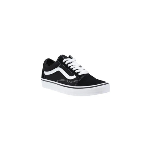 Baskets Vans Old Skool pour homme en daim noir, lacets blancs, bande latérale incurvée et semelle en caoutchouc blanc, collection printemps-été VN000D3HY281