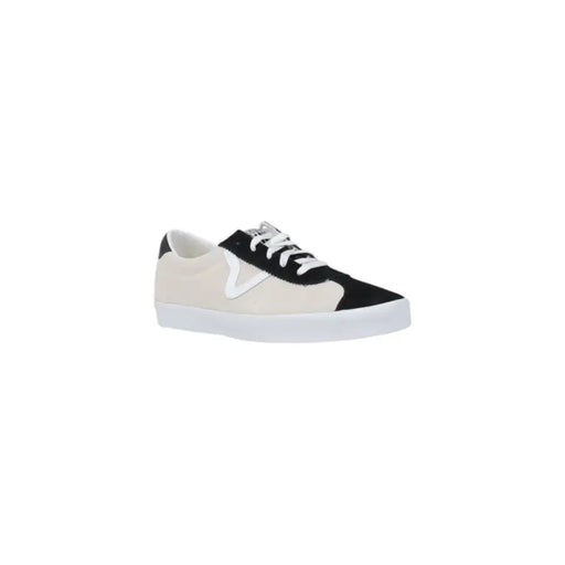 Baskets basses Vans pour homme, multicolores, en daim noir et blanc cassé.top avec une semelle en caoutchouc blanc et le logo emblématique de Vans sur le côté
