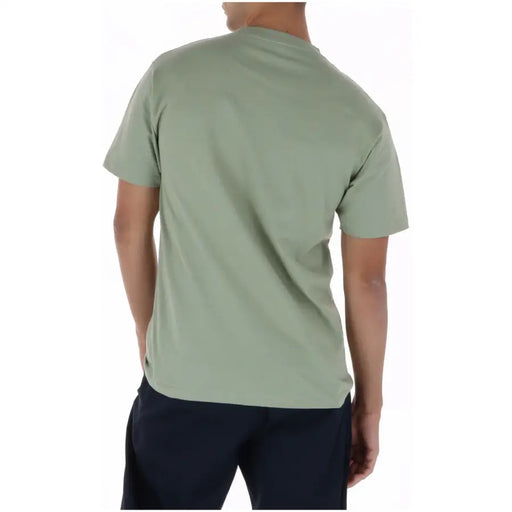 T-shirt Vans pour homme, vert sauge doux, col rond, manches courtes, 100 % coton.