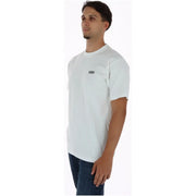 T-shirt Vans pour homme, blanc, en coton, à manches courtes et col rond, orné d'un petit logo noir sur la poitrine gauche.