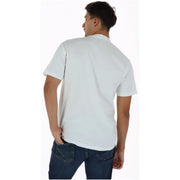 T-shirt blanc à manches courtes et col rond en coton t-shirt pour hommes de la marque Vans, idéal pour une tenue décontractée