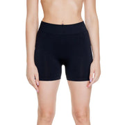 Vero Moda Short de sport noir taille haute pour femme avec ceinture logotée