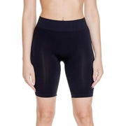 Vero Moda Short cycliste noir taille haute avec ceinture côtelée