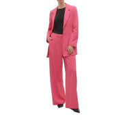Un blazer cintré fuchsia éclatant et un pantalon large en polyester de Vero Moda femme taille 30