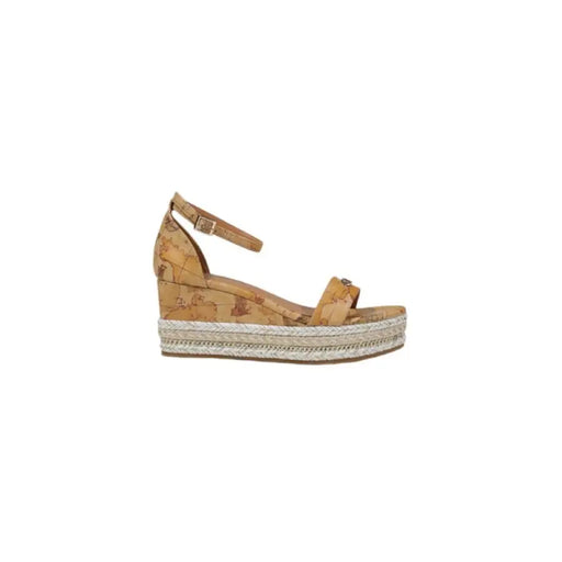 Wedge-heeled sandal with ankle strap displayed in Wedge Heeled Sandal with Ankle Strap product image