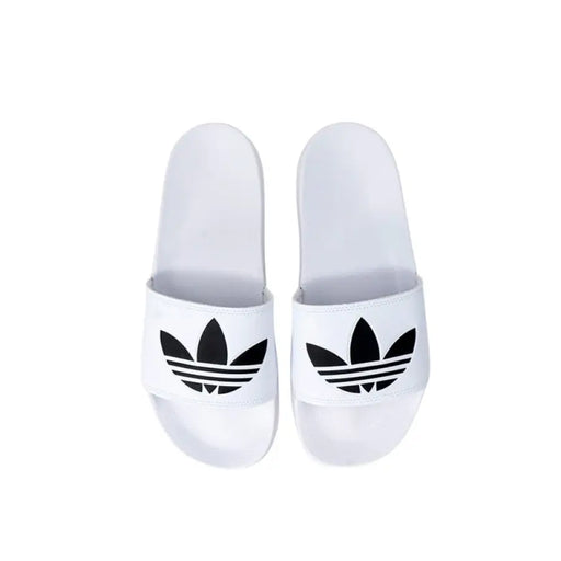 White Adidas Slide Sandals displayed for comfortable casual wear and effortless style