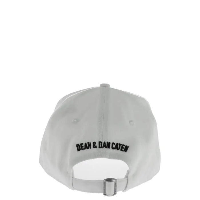 White Baseball Cap with Icon and Dsquared2 branding for stylish casual wear