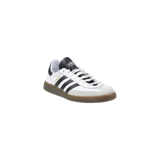 White and black Adidas Samba sneaker displayed in a product showcase
