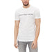 White Calvin Klein Jeans T-shirt for men with crew neck style and minimalist design