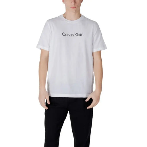 White Calvin Klein T-shirt displayed in the Calvin Klein White T Shirt product image
