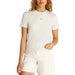 White cotton t-shirt with small embroidered logo from Calvin Klein Jeans Women’s collection