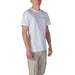 Calvin Klein Men White Cotton Round Neck T Shirt on display showcasing its classic design