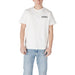 White crewneck T-shirt from Napapijri Men T Shirt Black Print Slip On collection