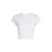 White cropped Calvin Klein Jeans women’s t-shirt with short sleeves and round neck