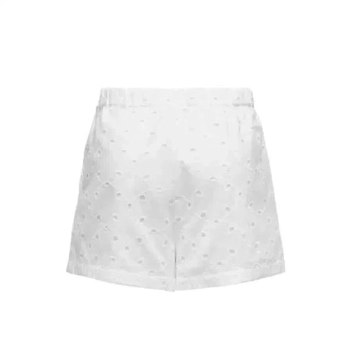 White eyelet shorts with delicate perforated pattern - Only Women Short by Only