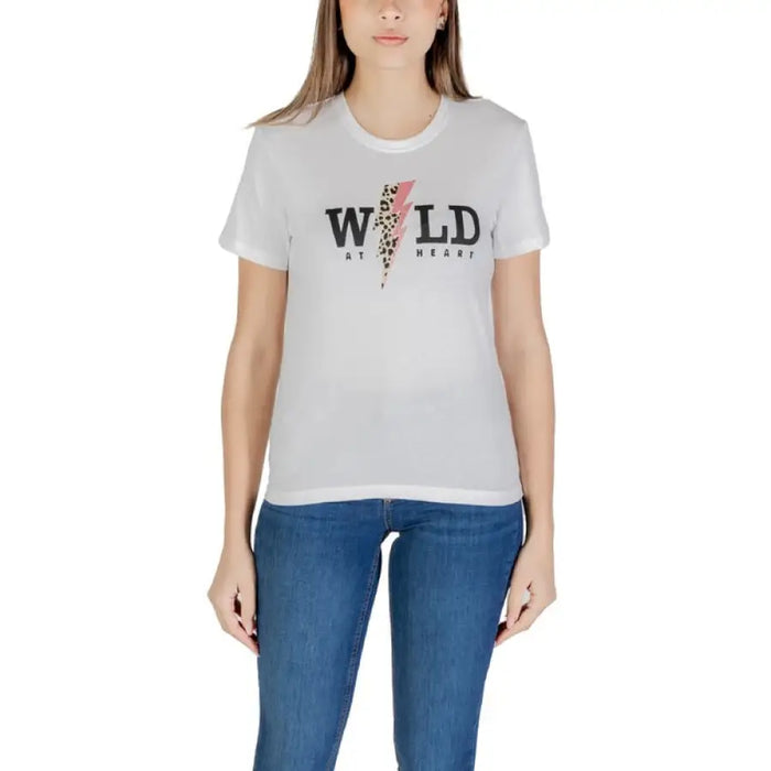 White Graphic Tee displayed on a mannequin showcasing casual fashion style