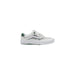White and gray Vans skate shoe displayed in Vans Women’s Beige Leather Sneakers for Fall/Winter