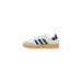 White and green Adidas Samba sneaker featured in Adidas Men’s White Leather Sneakers