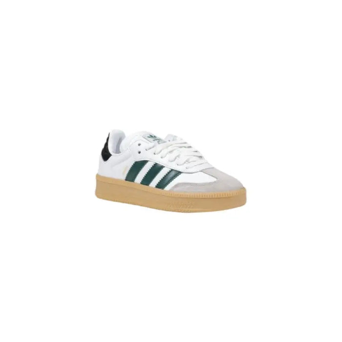 White and green Adidas Samba sneaker in Adidas Men’s White Leather Sneakers collection