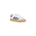 White and green Adidas Samba sneaker in Adidas Men’s White Leather Sneakers collection