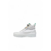 White high-top Superga Women’s Ankle Sneakers featuring rubber and textile materials