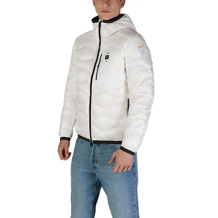 White Hooded Puffer Jacket featuring a sleek design and warm insulation
