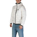 White Hooded Puffer Jacket featuring a sleek design and warm insulation