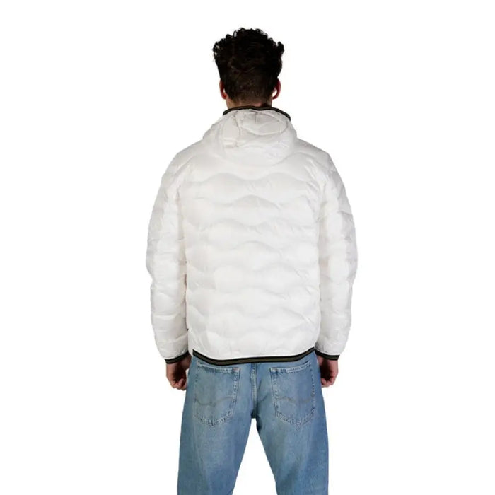 Stylish White Hooded Puffer Jacket, perfect for winter wear and outdoor activities