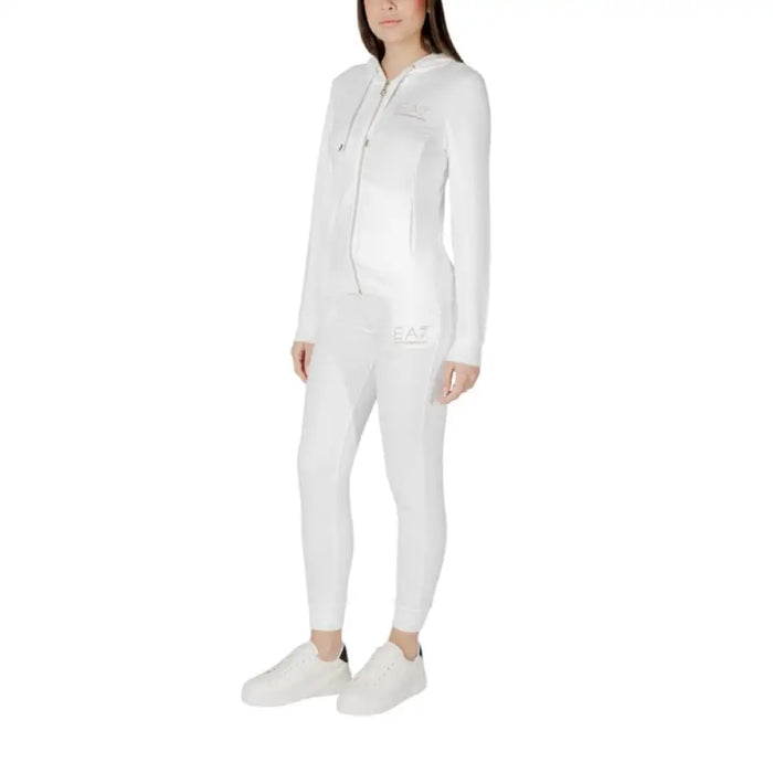 White hooded tracksuit displayed as a product named White Hooded Tracksuit