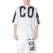 White ICON t-shirt and shorts set from Black and White Icon Chef Uniform Set displayed