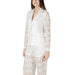 Elegant White Lace Blazer and Pants Set showcased in the product listing