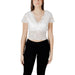 White lace crop top from Black Lace Top and Pants collection