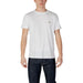 White Lacoste t-shirt featured in Lacoste Men Black Short Round Neck T Shirt product