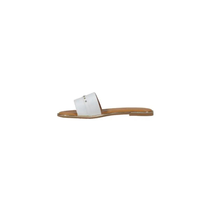 White Leather Slide Sandal from White Cork Slide Sandal collection