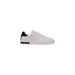 White leather sneaker with black accents from White Leather Sneaker with Black Accents collection
