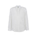 White long-sleeved dress shirt with button-down front, ideal for formal occasions