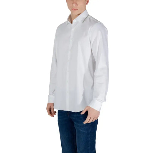 Calvin Klein White Long Sleeve Shirt for Men, stylish and versatile wardrobe essential