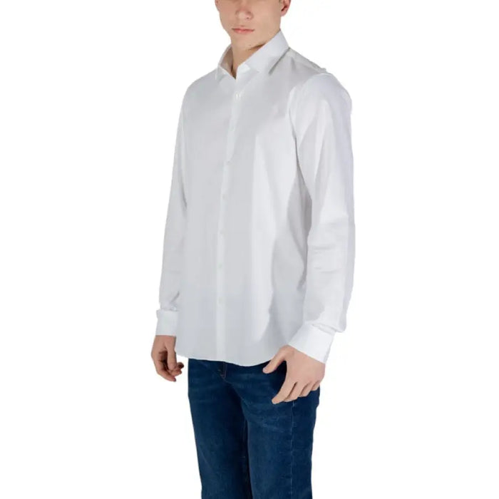 Calvin Klein White Long Sleeve Shirt for Men, stylish and versatile wardrobe essential