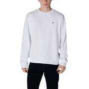 White long-sleeved sweatshirt from Napapijri Men Blue Round Neck Sweatshirt collection