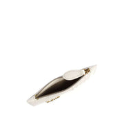 Blanc Pinko Portefeuille pour femme en cuir blanc élégant avec tirette de fermeture éclair dorée et poches intérieures conçues pour les cartes