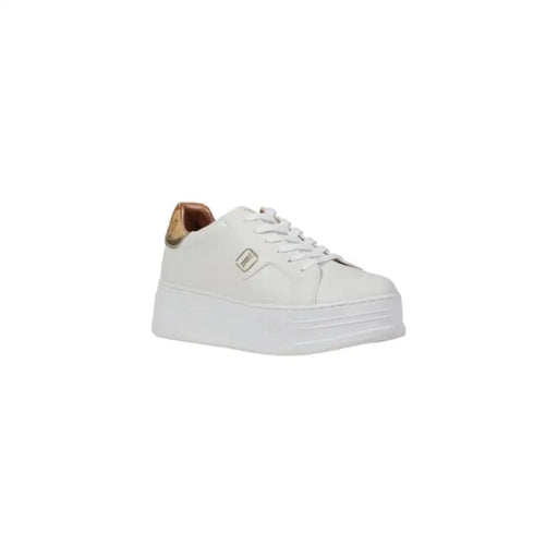 White platform sneaker displayed in the White Platform Sneakers product image