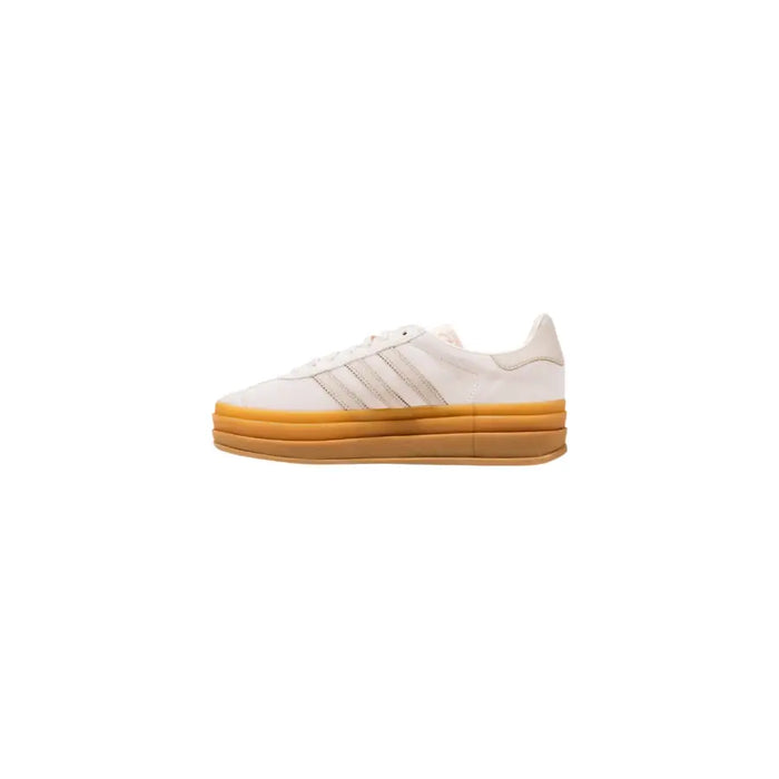 White platform sneakers with gum sole from Pink Suede Adidas Slip On Sporty Women Sneakers