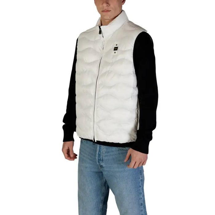 White quilted vest displayed in the White Quilted Vest product image