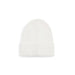 White ribbed knit beanie displayed as part of the White Ribbed Knit Beanie product lineup