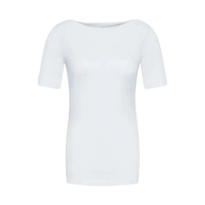 White short-sleeved t-shirt with round neckline from Vero Moda Women Top collection