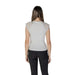 White sleeveless top with lace cap sleeves viewed from behind, Morgan De Toi Women’s T-Shirt