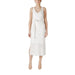 White sleeveless midi dress from Navy Blue Midi Dress Collection displayed in a stylish setting