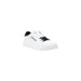 White Armani Exchange Mens Slip On Sneakers with Black Accents for Stylish Comfort
