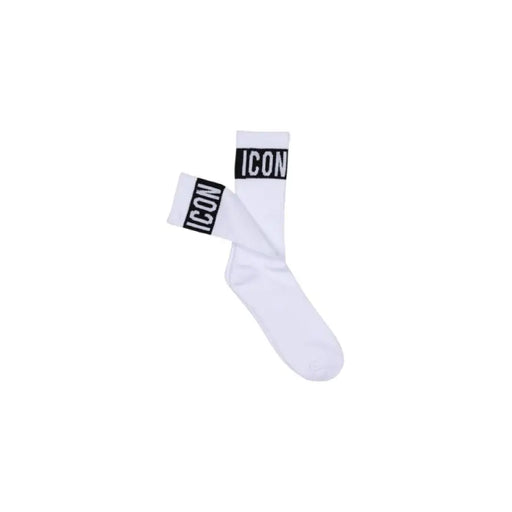 White Socks with ICON Band featuring prominent ICON lettering for a stylish look