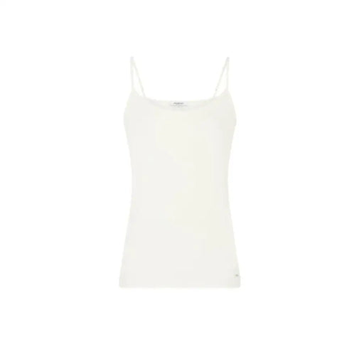 White spaghetti-strap tank top displayed in the Black Spaghetti Strap Tank Top product image